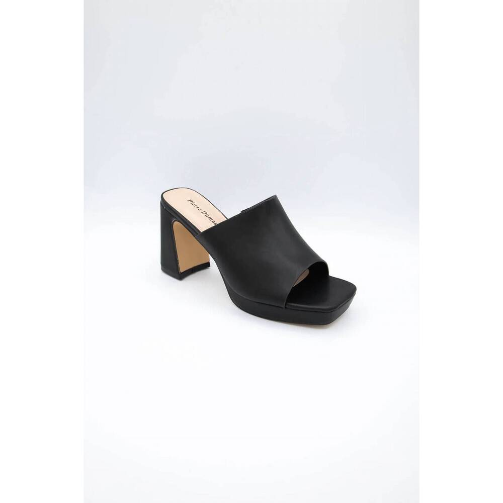 NEW PIERRE DUMAS women's lois platform heels in black